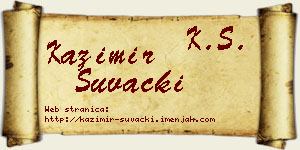 Kazimir Šuvački vizit kartica